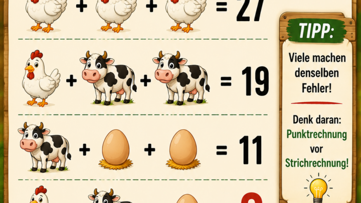 Das Bauernhof-Rätsel – findest du die richtige Zahl?