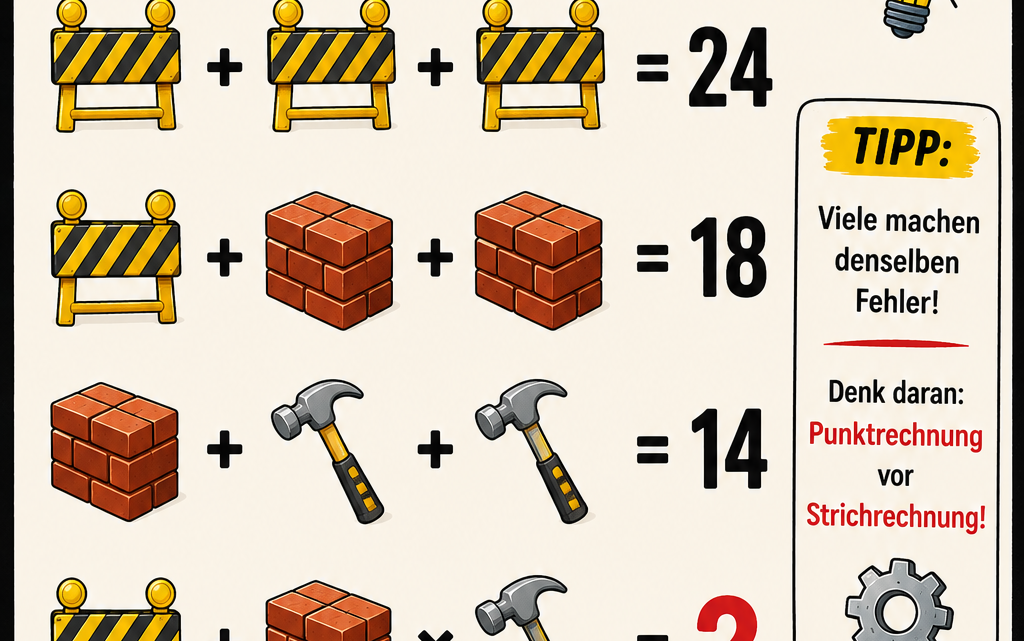 Das Baustellen-Rätsel – findest du die richtige Zahl?