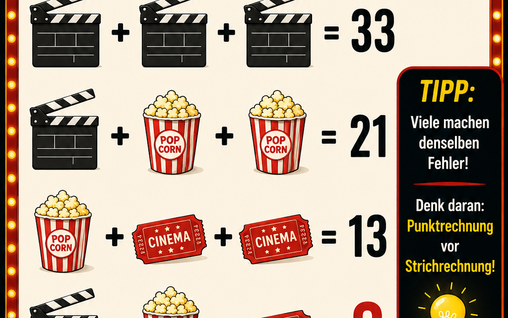 Das Kino-Rätsel – findest du die richtige Zahl?