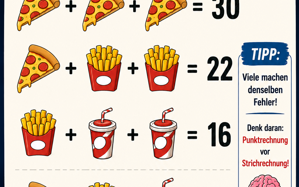 Das Pizza-Rätsel – findest du die richtige Zahl?