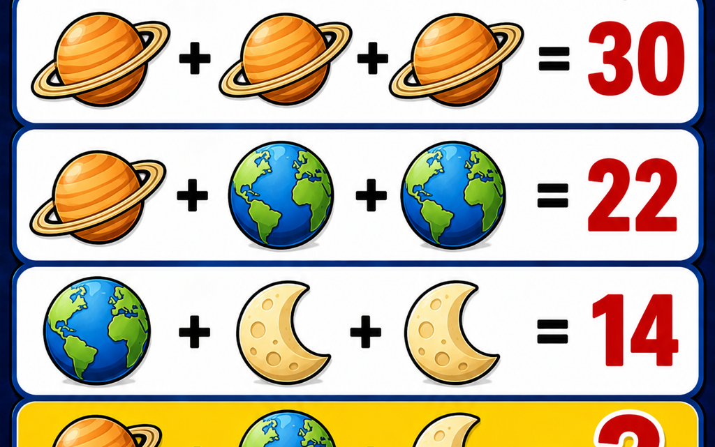 Das Planeten-Rätsel – findest du die richtige Zahl