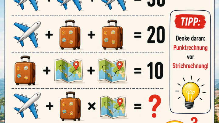 Das Reise-Rätsel – findest du die richtige Zahl?