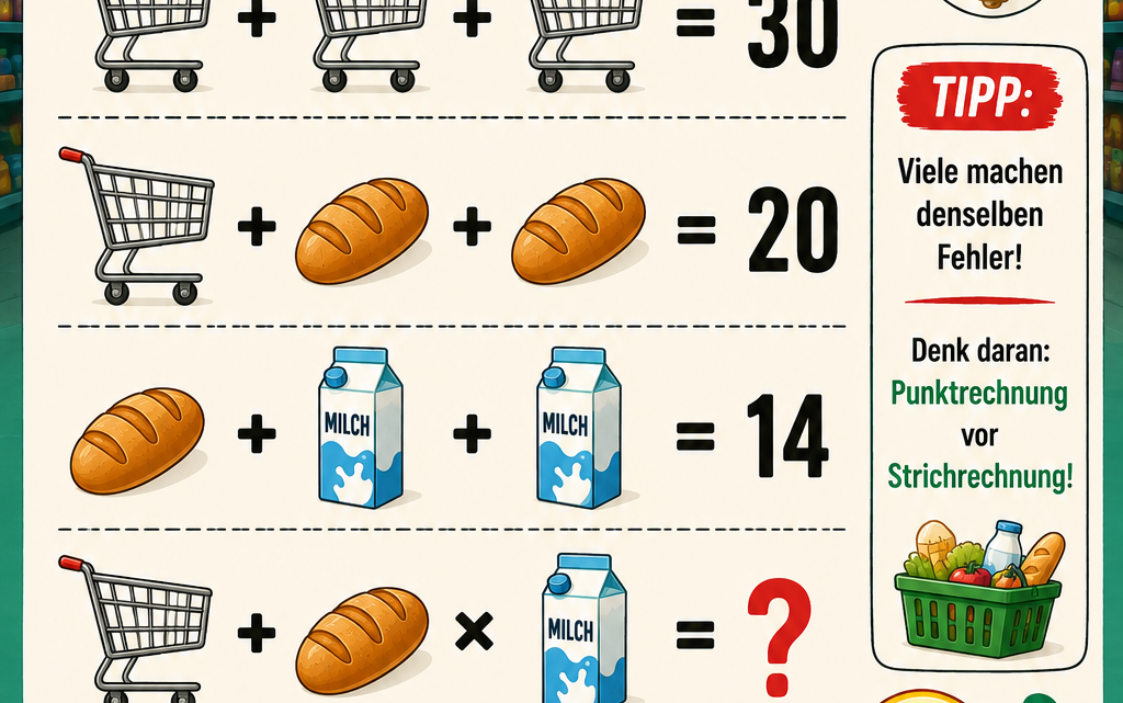 Das Supermarkt-Rätsel – findest du die richtige Zahl?