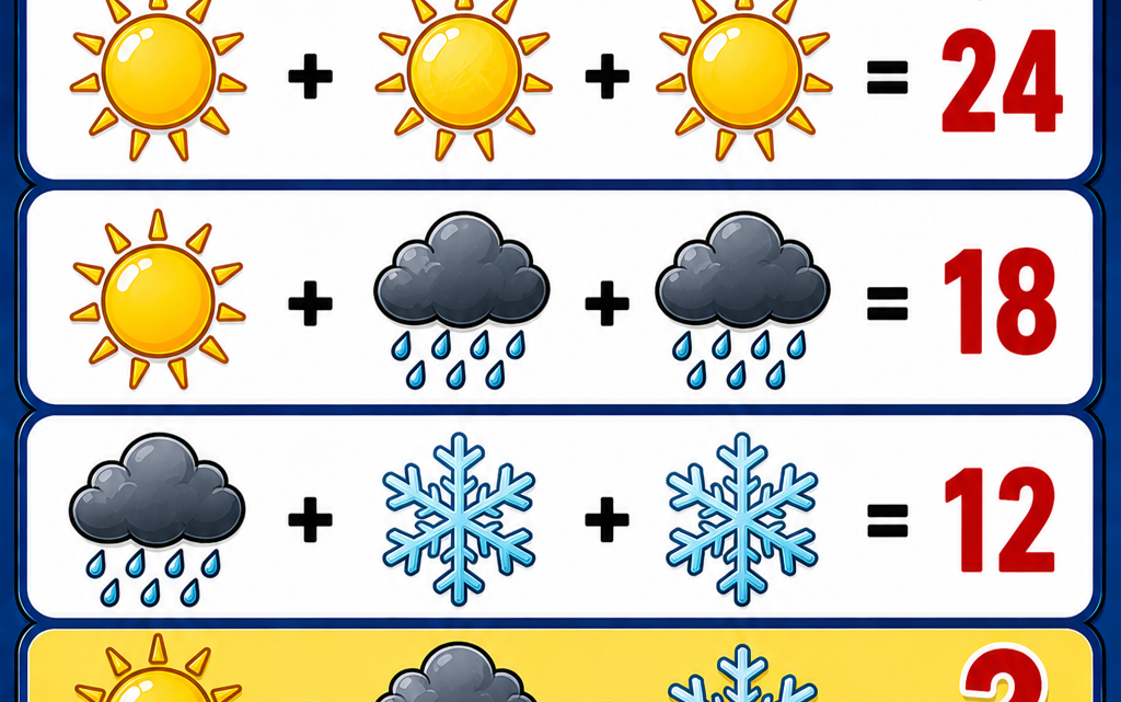 Das Wetter-Rätsel – findest du die richtige Zahl?