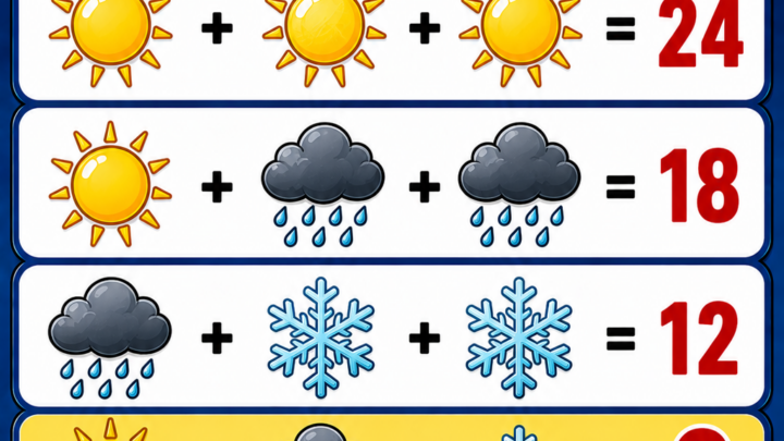 Das Wetter-Rätsel – findest du die richtige Zahl?