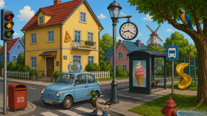 Finde den Fehler auf der Straße! Kannst du alle 9 Fehler entdecken?