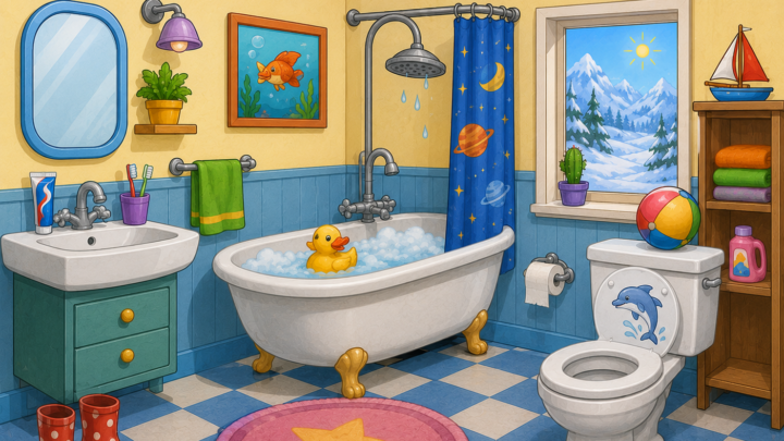 Finde den Fehler im Badezimmer! Kannst du alle 6 Fehler entdecken?
