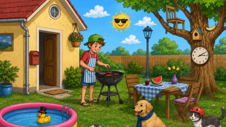Finde den Fehler im Garten! Kannst du alle 10 Fehler entdecken?