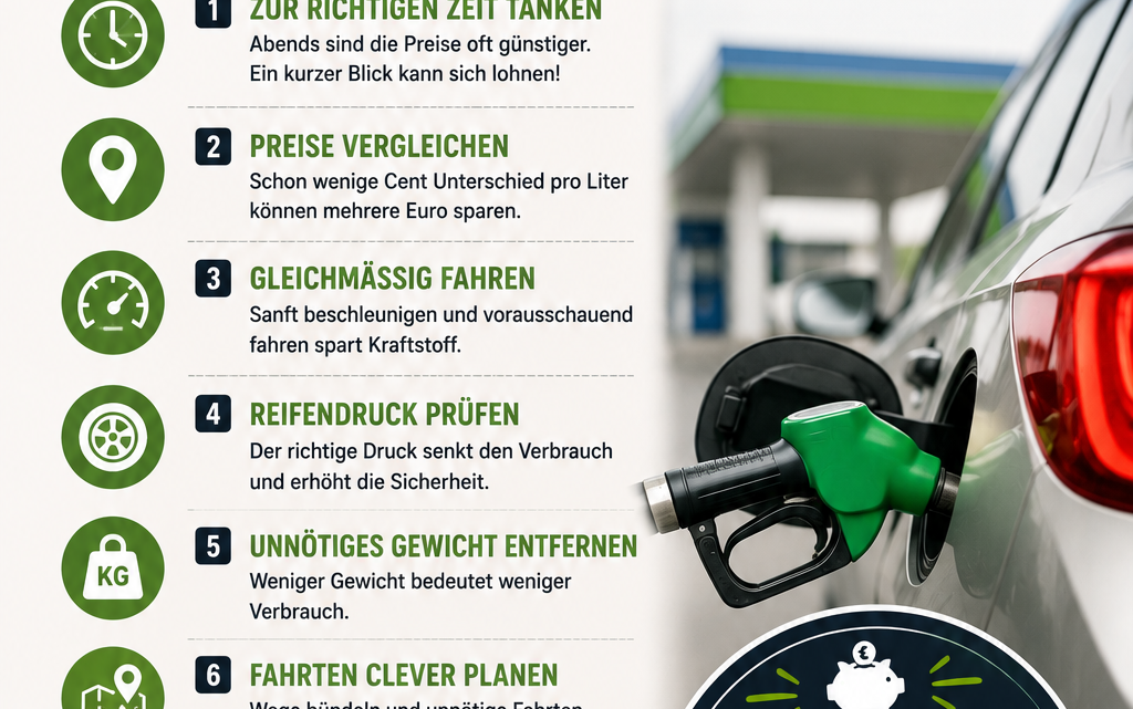 Clever tanken und bares Geld sparen