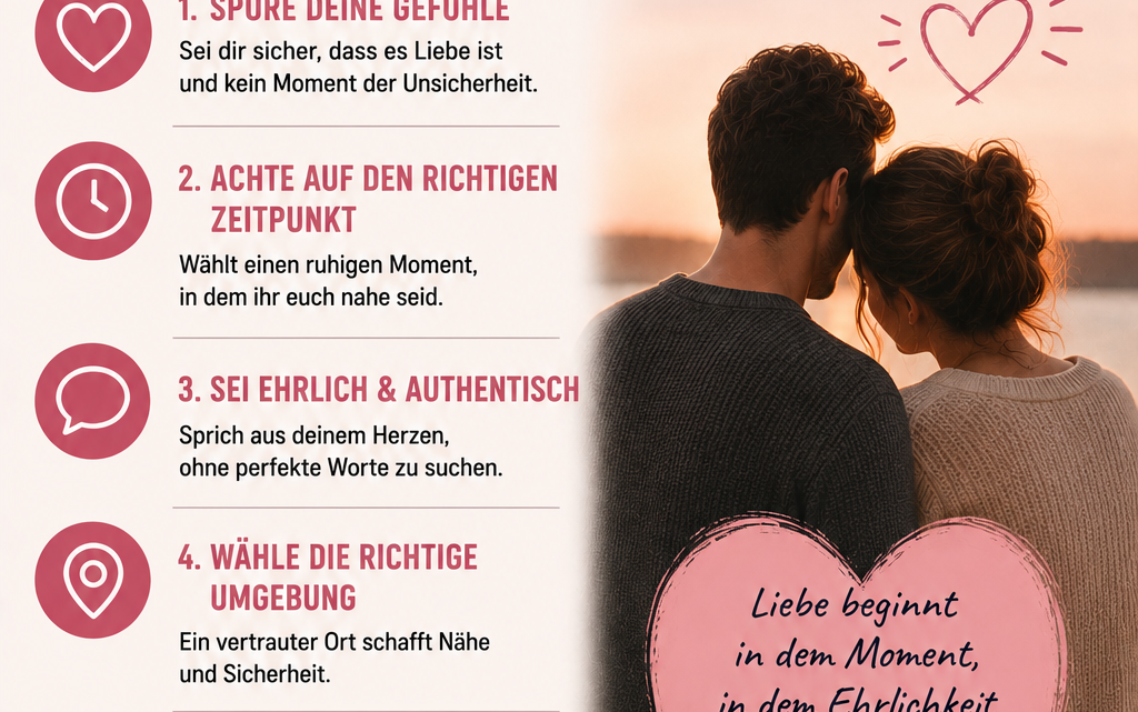 Der richtige Moment für drei besondere Worte