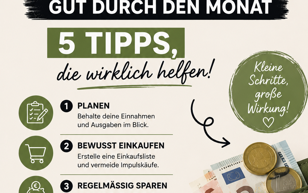 Mit kleinem Budget gut durch den Monat