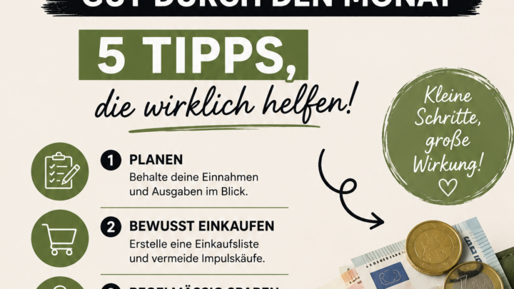 Mit kleinem Budget gut durch den Monat