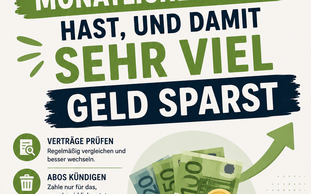Monatliche Ausgaben dauerhaft senken