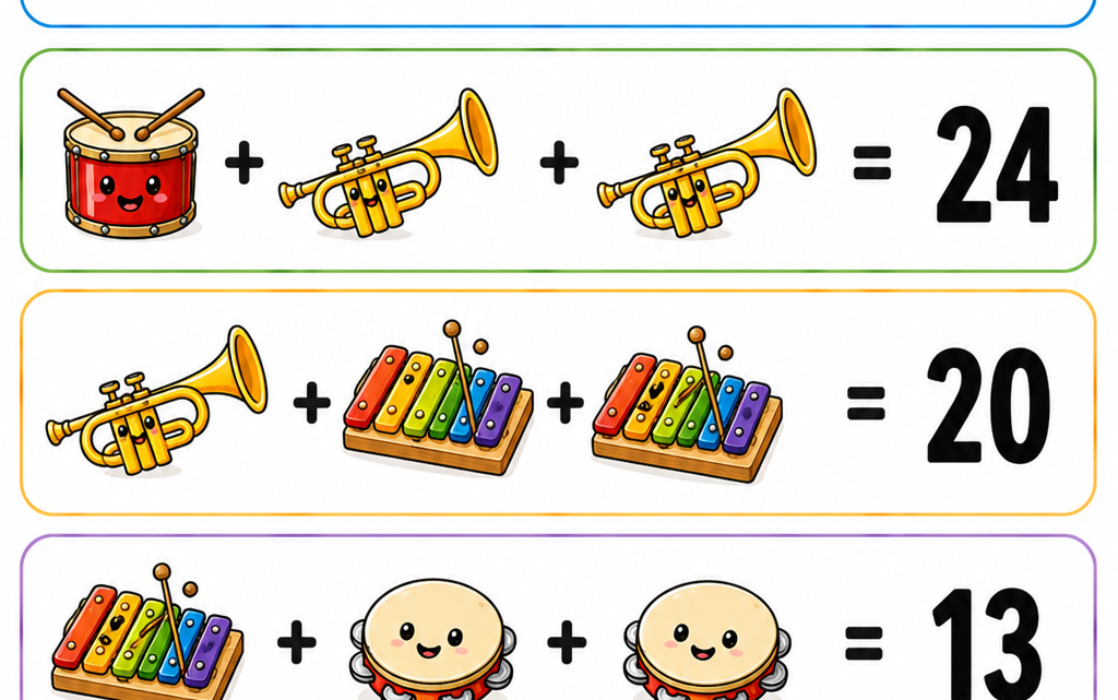 Musikalisches Zahlenrätsel für schlaue Köpfe