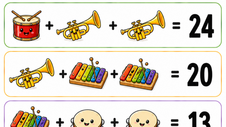 Musikalisches Zahlenrätsel für schlaue Köpfe