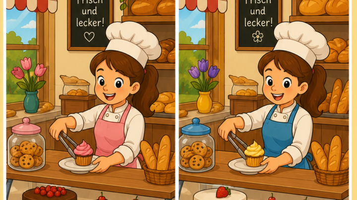 Finde die Unterschiede in der Backstube