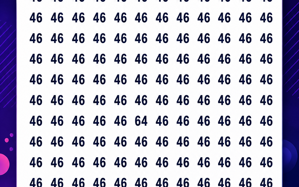 Finde die versteckte Zahl 64