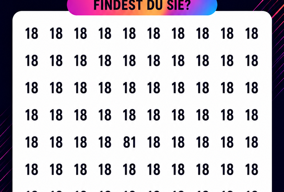 Wo versteckt sich die Zahl 81?