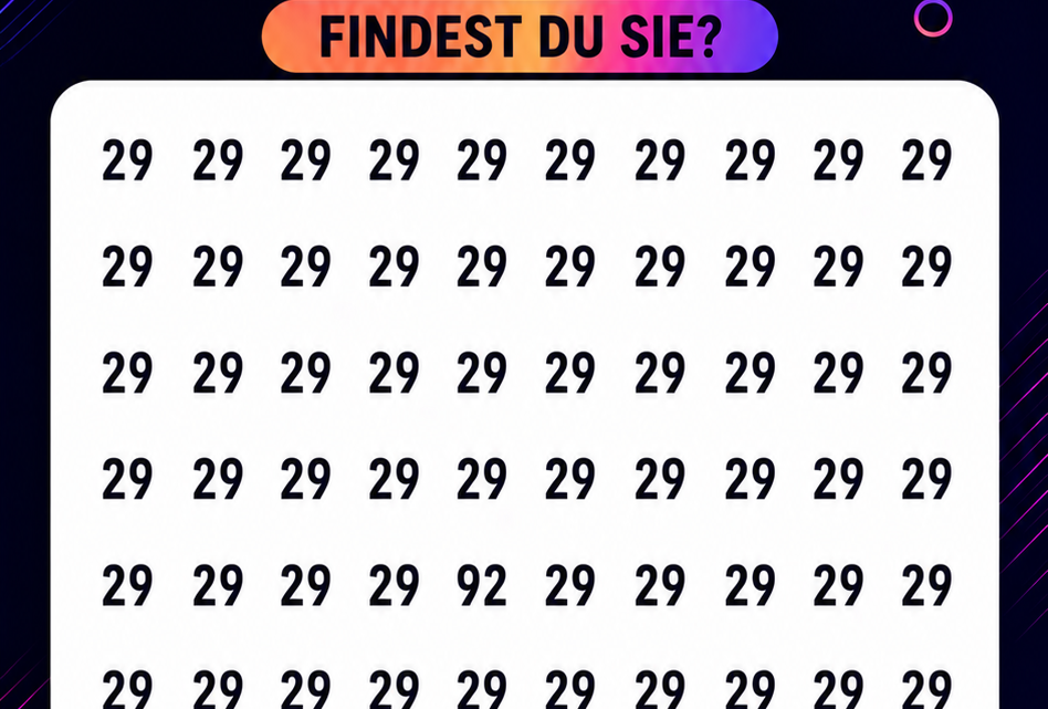 Wo versteckt sich die Zahl 92?